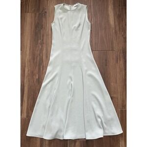 Babaton Dress Womens 0 Green Terrace Sage Aritzia Sleeveless Fit Flare Midi NWT